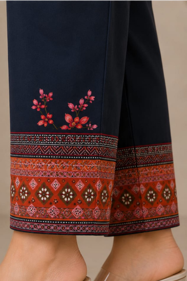 Women’s black Floral Printed Kurti Pant Co-Ord Set image 4