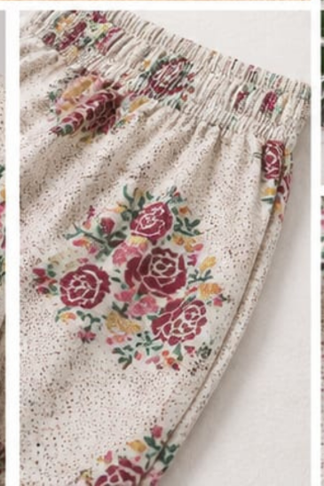 Women’s Off White Floral Printed Cotton Co-Ord Set image 5